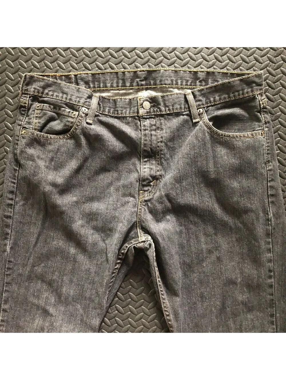 Levi's Dark Gray/Black Denim Jeans Straight Fit 40 x 32